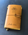 Personalised crazy horse leather notebook for dog owners
