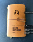 Engraved family recipe journal for mum or wife