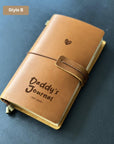Father’s Day gift leather journal for new dads and fathers