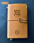 Personalised crazy horse leather notebook gift for Father’s Day