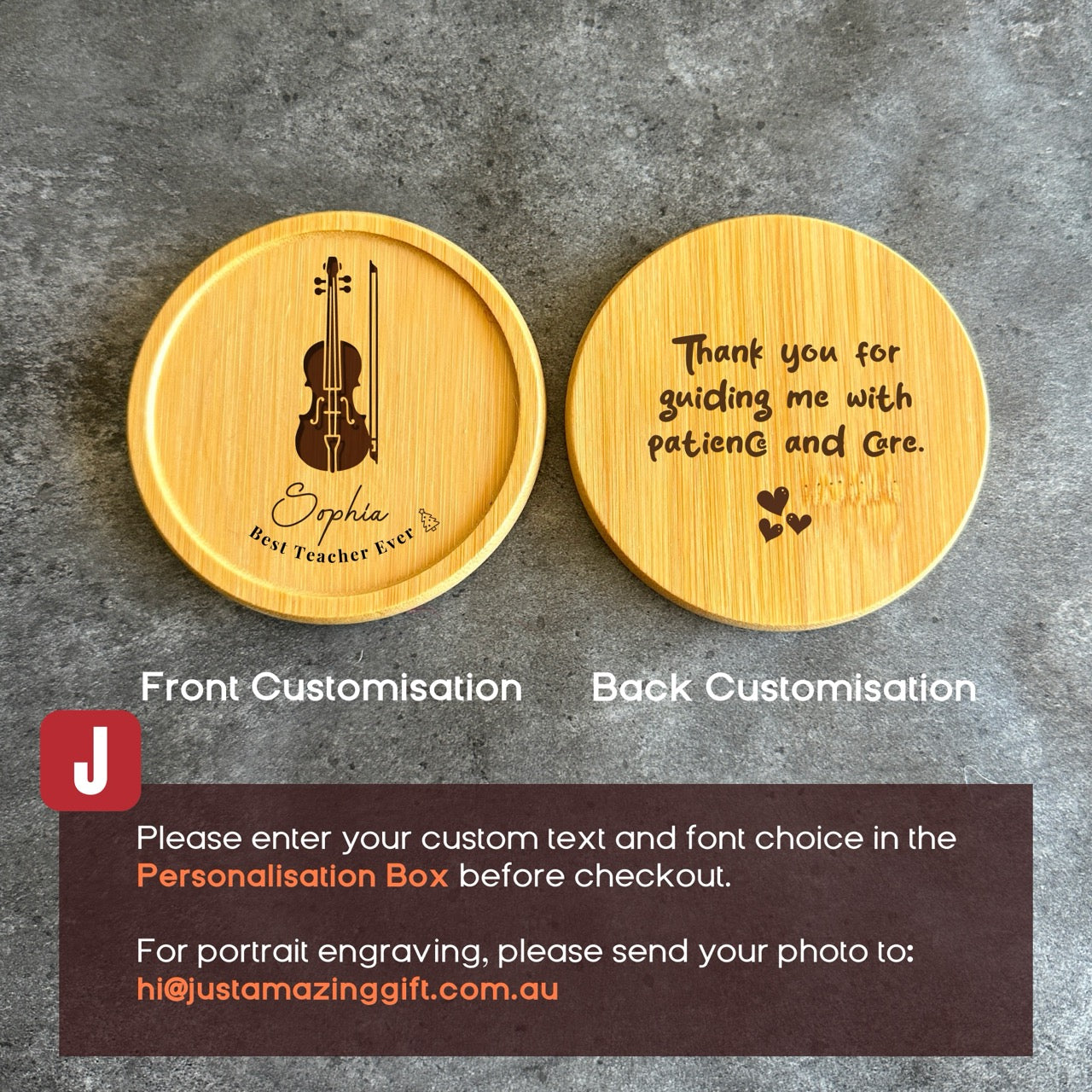 Custom music teacher gift with piano and guitar design