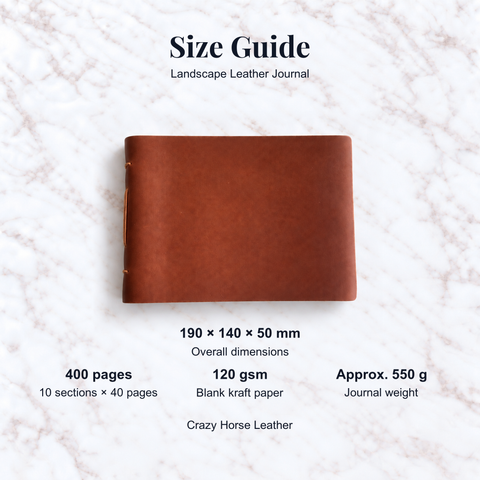 Personalised Mountain Landscape Leather Notebook