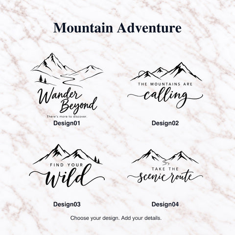 Personalised Mountain Adventure Leather Journal