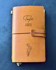 Handmade leather travel journal, a lovely gift for her travel experiences.